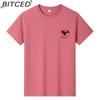 BITCED Bavlněné tričko s krátkým rukávem Pánská móda Košile s volným polovičním rukávem Košile s potiskem