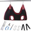 Pet Dog Grooming Hammock Harness Kit Breathable Dog Hammock Restraint Sling with Nail Clippers, Trimmer & Comb (S/M/L)
