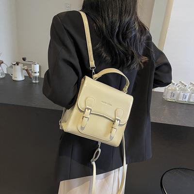 Herbst- und Winter-Retro-Damenrucksack 2025 neuer vielseitiger Rucksack exquisiter Mini-Schulranzen in Kontrastfarbe