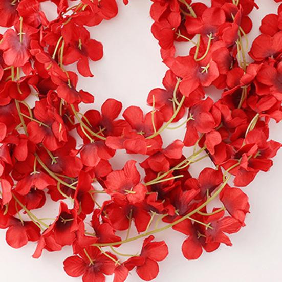 Simulation Hydrangea Vine No Watering DIY Faux Silk Flower Ornamental Fake Hydrangea Flower Vine Garden Decor for Party