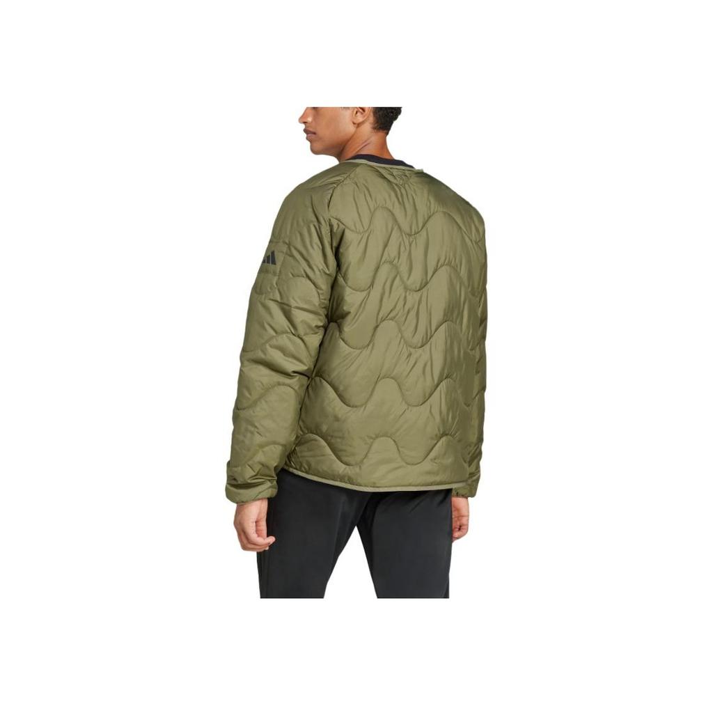 adidas Nuganic Isolierte Sportliche Freizeit Baumwolljacke Herren Jacke Rock-Olivgrün JD1095