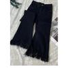 Jeans Flare Feminino Tassel Skinny Império Quente Sexy All-match Chique Outono Primavera Estilo Americano Streetwear Feminino Venda Design