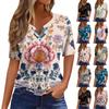 Women's Blouse Fashionable And Casual Short-Sleeved Printed T-shirt Top