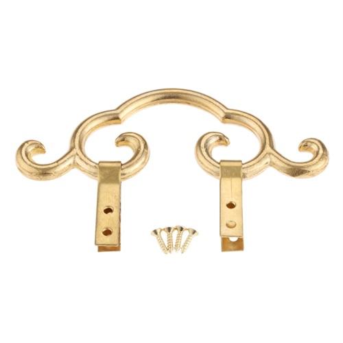 DRELD 1Pc Vintage Brass Antique Picture Painting Mirror Frame Hanger Hanging Hook Bronze Chinese Furniture Hardware 112*42mm