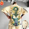Dragon Ball Stampa di Goku Dall'Anime per Uomo Come Super Saiyan Stile Harajuku Retro Estivo Ampia Vestibilità per