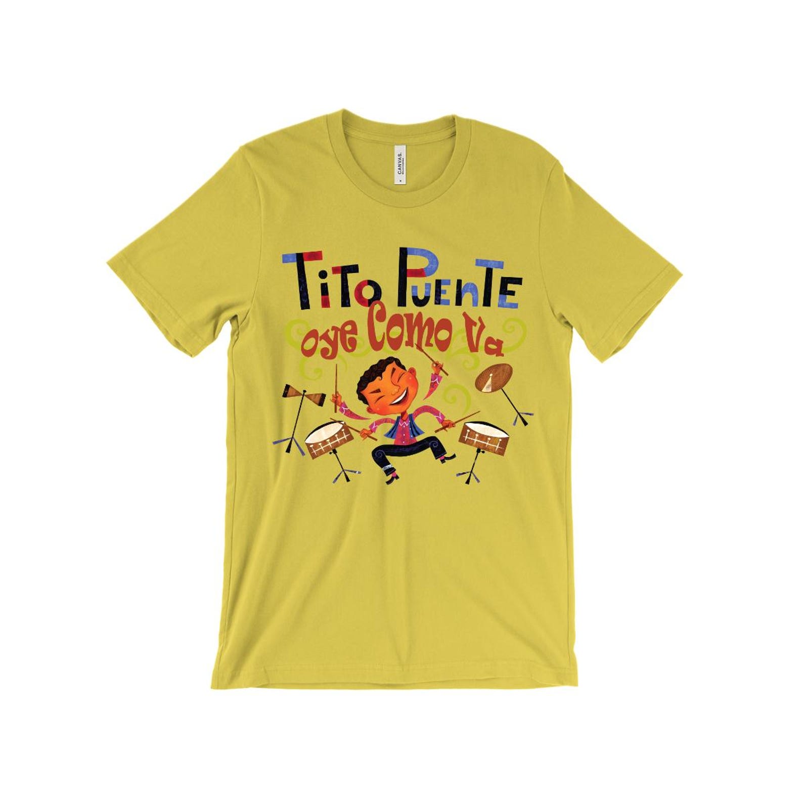 Tito Puente T-Shirt - Oye Como Va - Fania Records - Latin Soul - Spanish Harlem - Salsa Music M