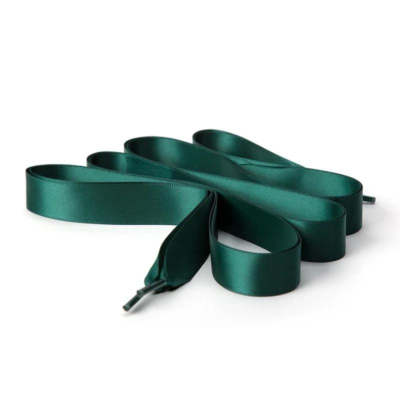 2CM Width Silk Satin Shoelaces Flat Ribbon Shoelace Women Sneakers Boots Shoe laces 22 Colors Length 80CM 100CM 120CM 1Pair