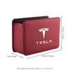 Autocollant de voiture Tesla Boîte de rangement de porte de voiture en cuir Sac poubelle sous le siège arrière Organisateur intérieur Pour Tesla Modèle 3 Modèle S Modèle X Co