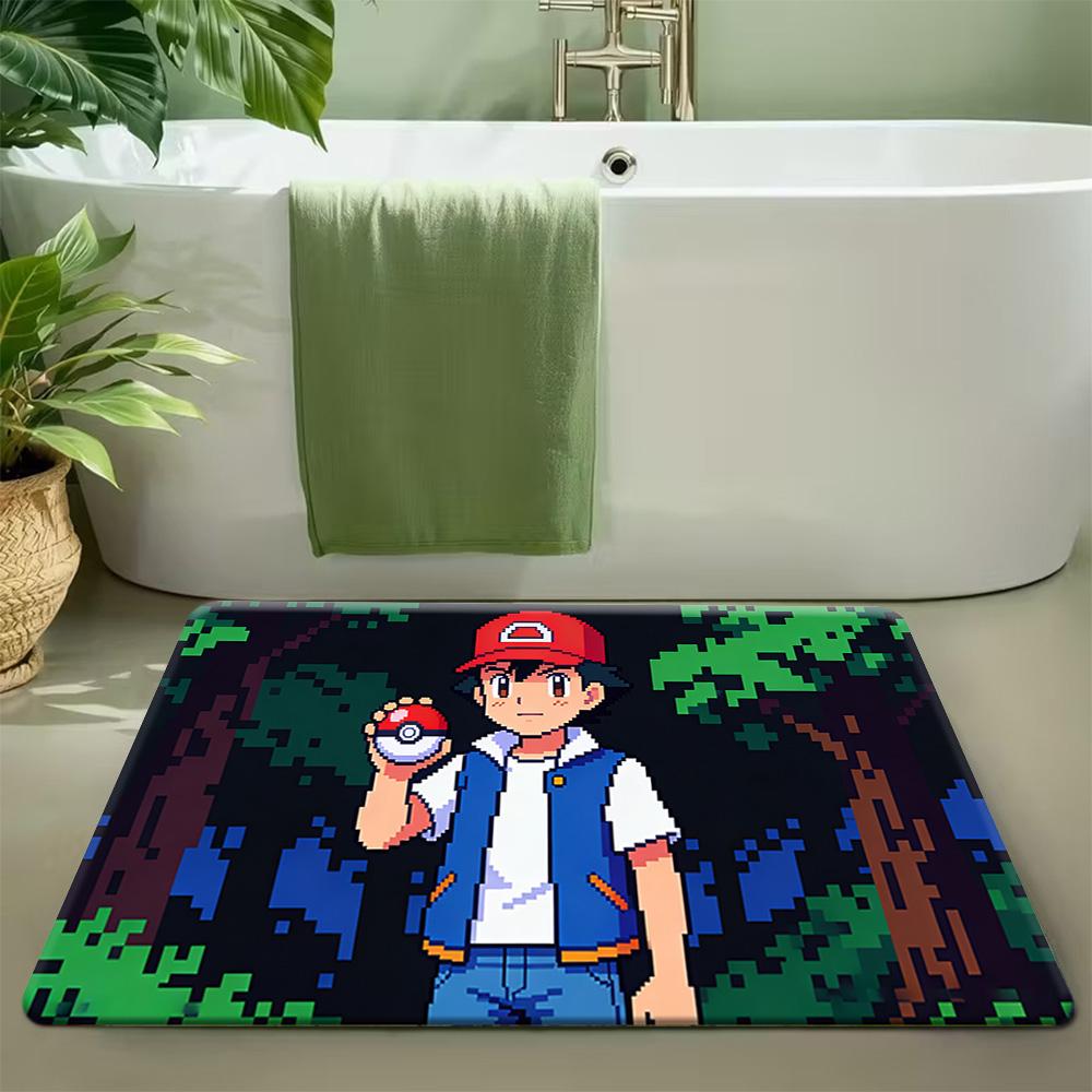 

Pokemon Mudkip Lakeside Scenery Print Non-slip Doormat, Soft Absorbent Floor Rug for Home Decor 40cm x 60cm