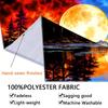 Night Sky Moon View Tapestry Wall Art, Forest Lake Nature Landscape Tapestry for Living Room Bedroom Decor