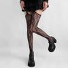Lolita Sweet Girls Punk Style Floral Tights Colorful Thigh High Stockings Sheer Fishnet Suspender Tights Garter Belt Pantyhose