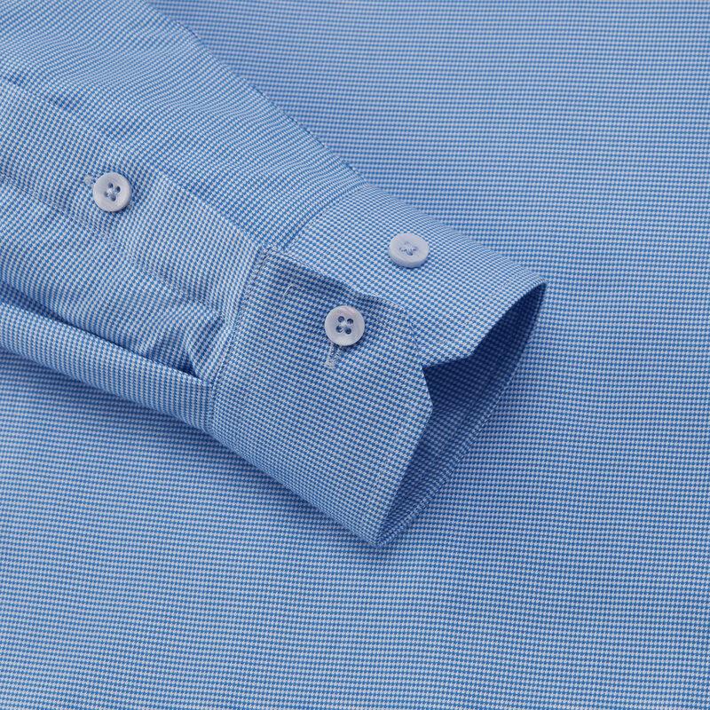 Shanshan Men's 100% Wool Lined Thickened Long-Sleeve Business Casual Shirt