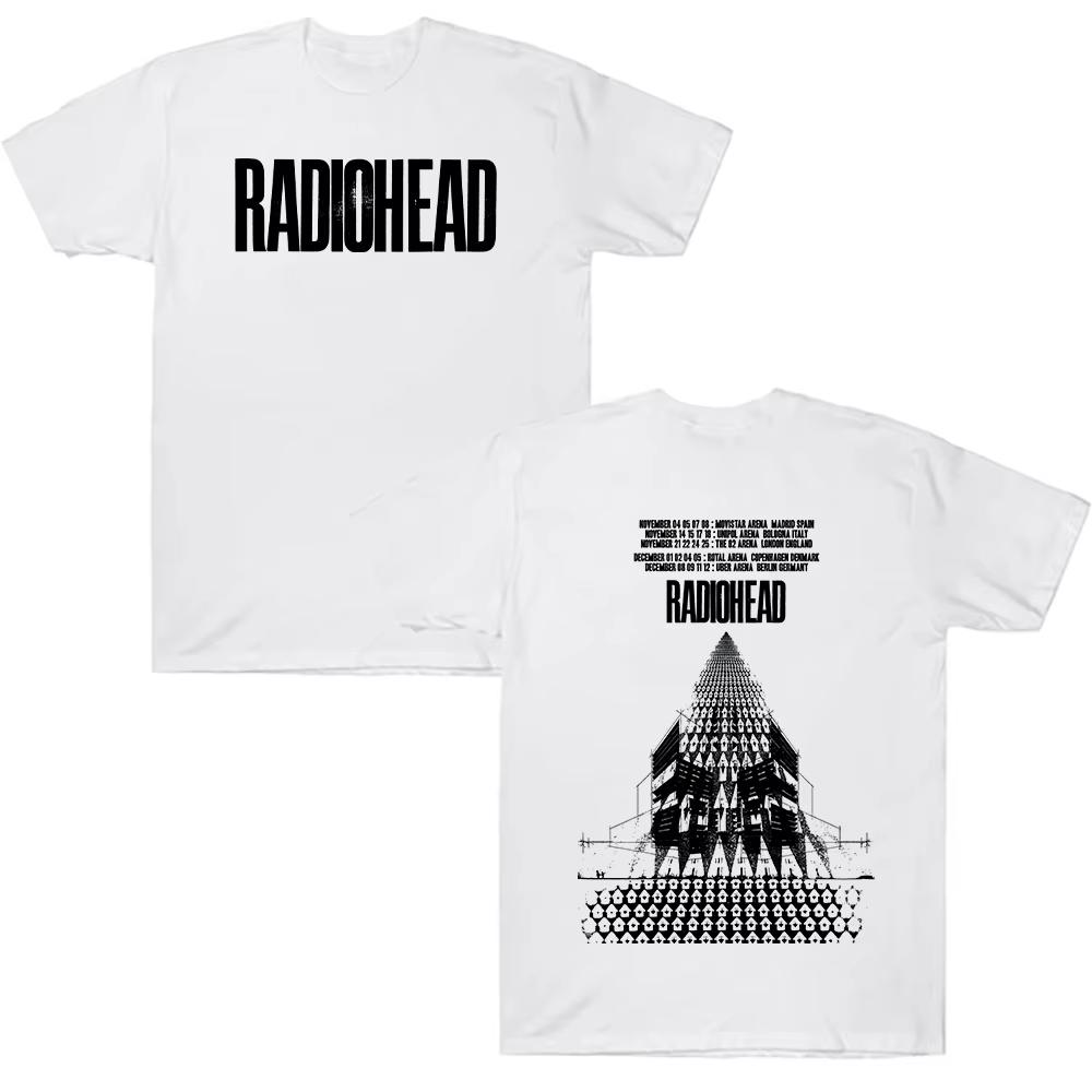 Radiohead Return To The Road European Tour T Shirts Fashion Cotton T-shirts Summer New Harajuku Men Women Streetwear Punk Trendy