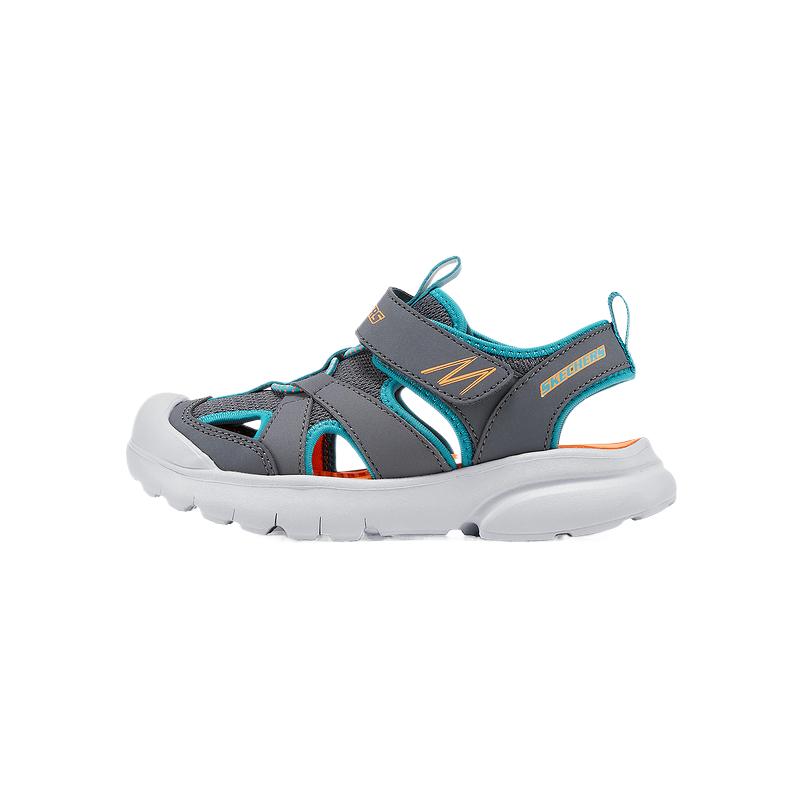 Skechers Boys Comfortable Fashion Versatile Popular Kids Sandals Kids sandals Charcoal 407043L-CCBL 38