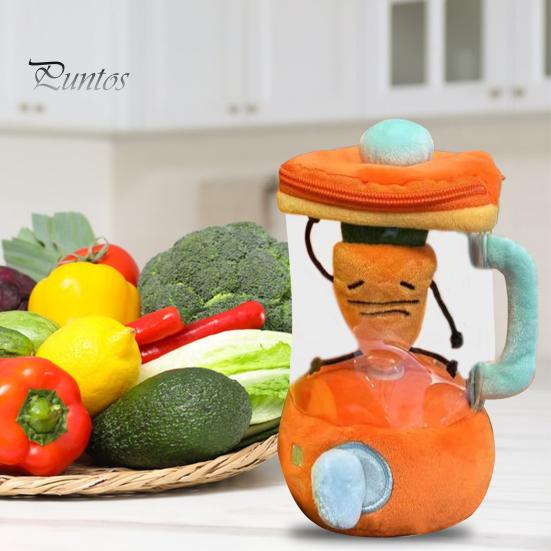 Jouet en peluche pour mixeur de carottes, jouet amusant et rotatif avec cordon de serrage, 15 cm, presse-agrumes interactif à remonter, pour garçons et filles