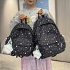 Schoolbag1011 star print ins niche schoolbag female middle school student high value large capacity versatile lightweight backpack