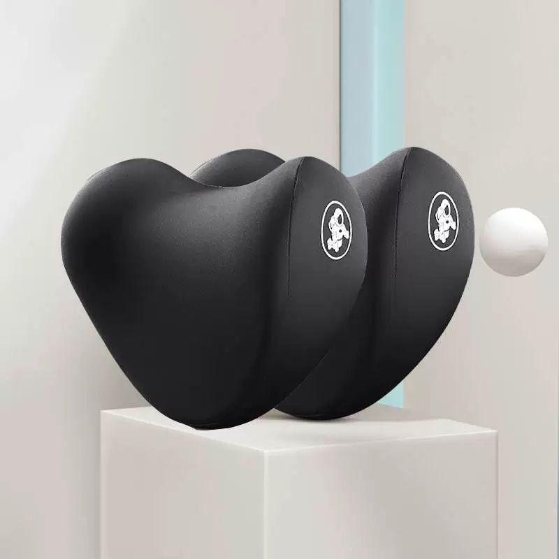 Car Neck and Lumbar Support Memory Foam Pillow Set for Headrest - High-Grade Interior Accessory