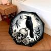 1PC Crow Raven Skull Umbrella Portable Folding Umbrella Iron Frame Hole Bone Structure Outdoor Home Umbrella