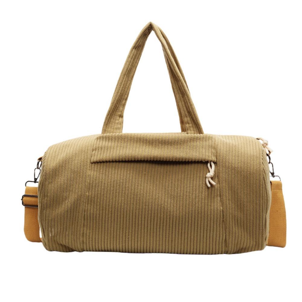 Fashion Corduroy Shoulder Bag Lightweight Large Capacity Crossbody Bag Tote Luggage Bag