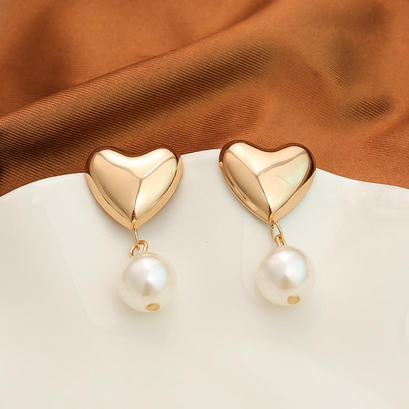 

тренд в стиле инс, высококлассные нишевые дизайнерские серьги, серьги-гвоздики с жемчугом любви для женщин