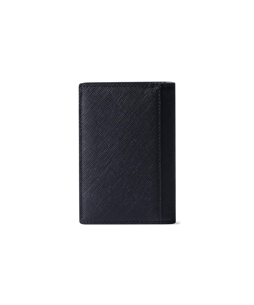 Musinsa Standard Saffiano Leather Vertical Fold Card Wallet [Black]