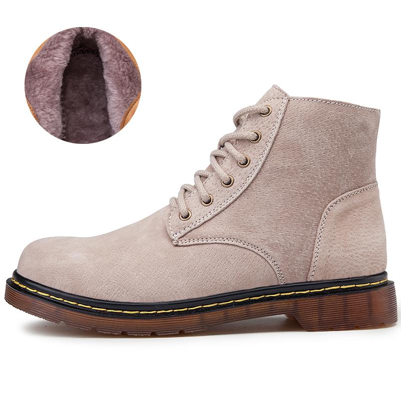 Echtes Leder Herren Stiefel Herbst Winter Stiefeletten für Herren Schuhe