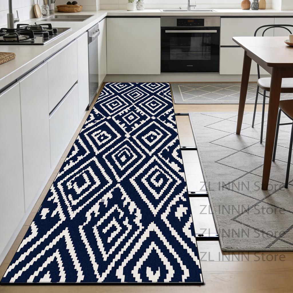 Navajo Geometric Kitchen Runner Carpet Luxury Decoration Living Room Long Rug Customizable Bedroom Bedside Washable Soft Mats