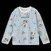 ASK JUNIOR Girls' Striped Long-Sleeve T-Shirt with Fun Print