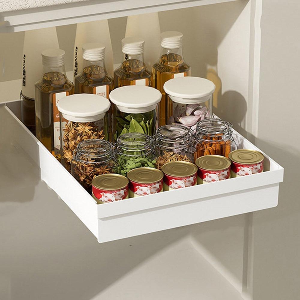 

Pull-out Drawer Type Storage Tray Large Capacity Spice Box Storage Rack for Home Style B