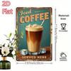 Vintage 8x12 Rustic Tin Sign, Retro Coffee Wall Art for Kitchen, Bar & Farmhouse Décor
