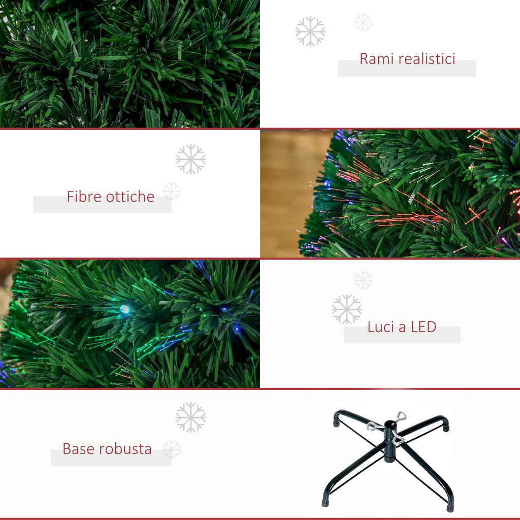 120cm Glasfaser-Weihnachtsbaum Künstlicher Weihnachtsbaum mit 16 LED-Lichtern in 3 Farben und PVC-Zweigen