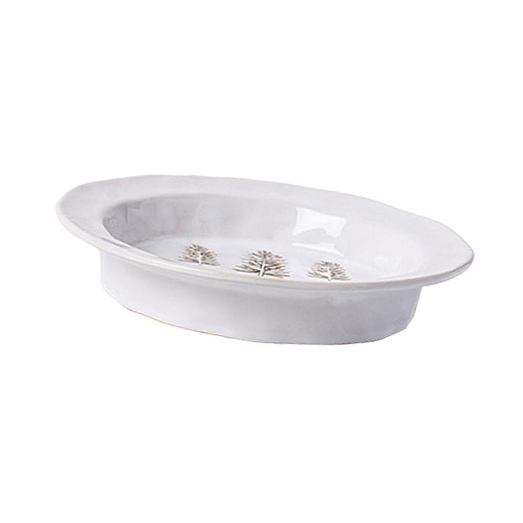 1PC Christmas Dinnerware Round Ceramic for Dining Room Indoor Dinner Party