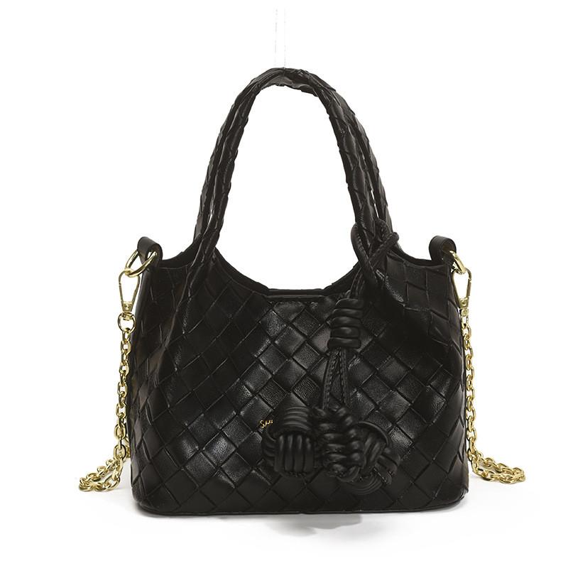 IELGY Woven Pattern Commuter Casual Large Capacity Simple Portable Shoulder Messenger Bag