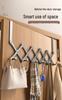 Wow-wow Punch-Free Folding Clothes Hook - Retractable Bedroom/Bathroom Storage Rack