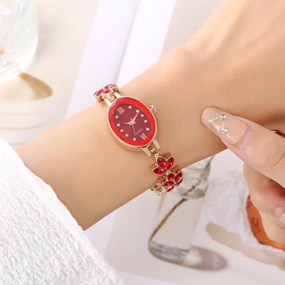 UTHAI L91 Watch For Women Wheat Ear Bracelet Watch Violet Petals Waterproof Light Luxury Jewelry Female Fashion Quartz Watches