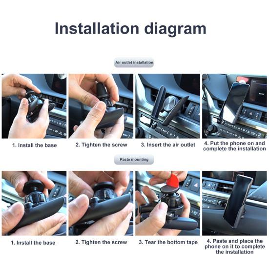 Car Phone Holder Dashboard Air Vent Mount for Windshield Universal Cell Phone Holders