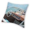 Riva Ariston Vintage Boat Square Pillowcase Polyester Linen Velvet Printed Zip Decor Pillow Case Room Cushion Cover