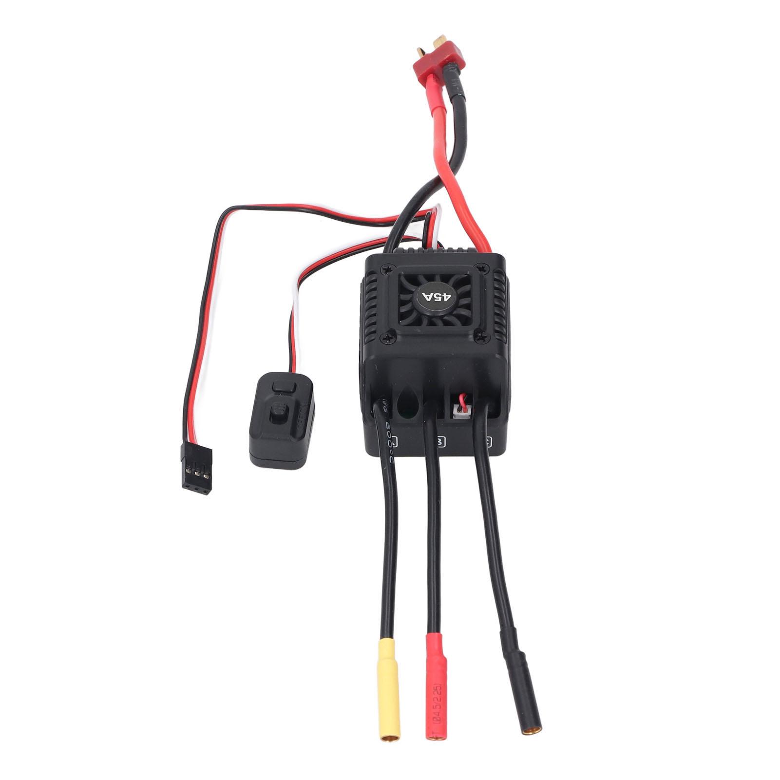 

45A Brushless RC ESC with External Programming Port, Protections, Proportional Braking for 1Celsius10 Short Range Truck. Ideal for races in any condit