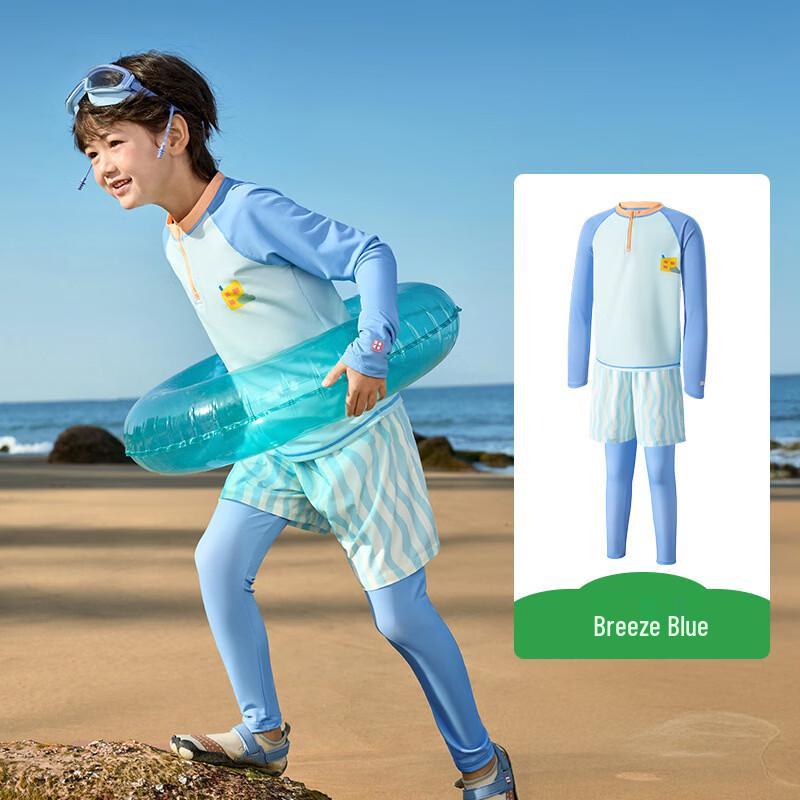 Kocotree Kids  Long Sleeve Split Sun Protection Swimsuit 130