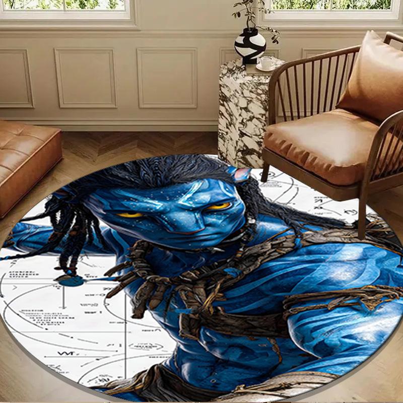 Ava-tar Adventure Round Rug for Livingroom,Bedroom, Palyroom, Chair Rug, Area rug, Circle Carpet, Large Size Decor Fan Christmas gift