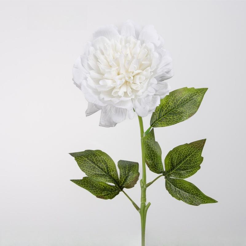 6pcs Real Touch Silk Fake Flowers Artificial Peonies Branch Hotel Decor White Flower Simulation Peony Festival Party Decoration