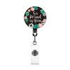 Retractable Badge Holder with Metal Clip Rotating ABS Badge Holder for Student Teacher Doctor Nurse Badge Holder