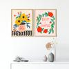 Inspirational Art Positive Quote Floral Wall Art Poster Plants Print Modern Valentine's Canvas Painting Living Room Home Decor