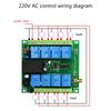 315Mhz 433Mhz DC 5V-260V Eight Channel Relay Module Receiver Wireless Remote Control Switch for DC Motor DIY