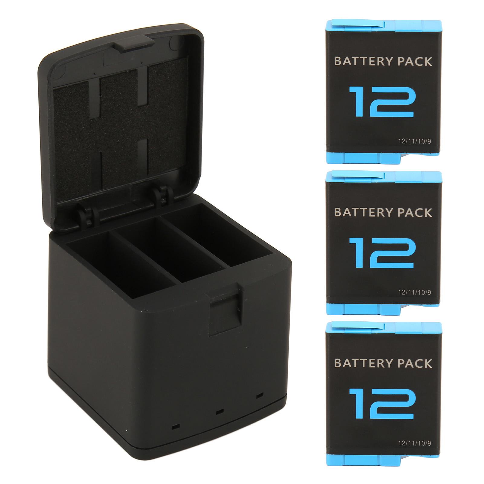 

Зарядное устройство для аккумуляторов экшн-камеры 3-канальное для хранения и зарядки с 3 шт. перезаряжаемых литий-ионных аккумуляторов 1800 мАч