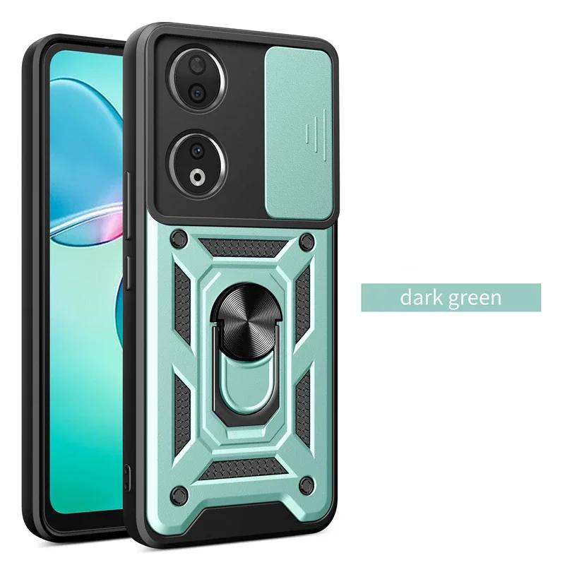 Shockproof Armor Magnetic Holder Ring Case For Honor90 Lite 70 50 X6A X7A X8A X7 X8 X9 X5 Plus X7B X8B X9B 4G Lens Protect Cover