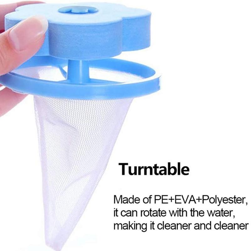 4Pack Washing Machine Floating Lint Mesh Bag Hair Filter Net Pouch, Floating Washing Machine Filter Washer Lint Trap