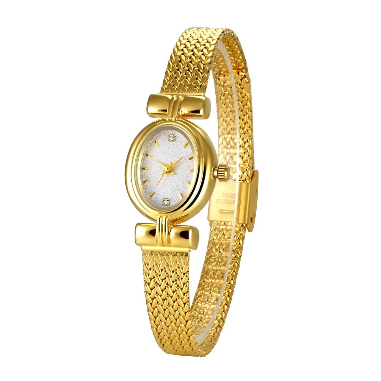 

Ladies Watches Vintage Oval Wristwatch Gift Women Quartz Wristwatch золотий/білий