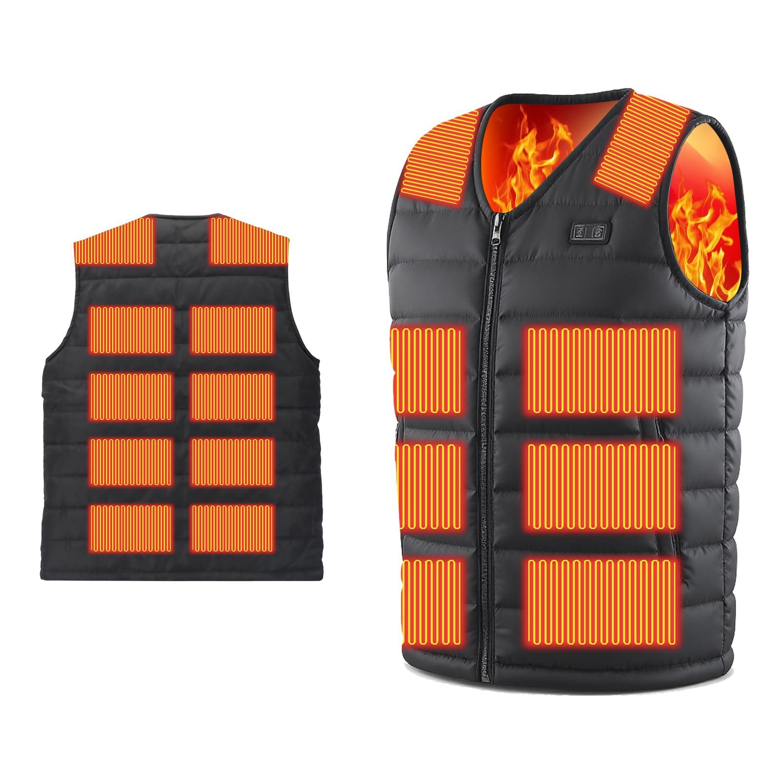 

Absdefen Electric Heated Heated Winter Wear Heating Points 2 Independent Area 3 Temperature USB Warm Winter Heated Winter Outdoor Cold Weather Hand чёрный