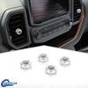 4pcs AC Air Conditioner Outlet Vent Ring Trim for Ford Bronco Sport + Silver